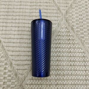 Starbucks‎ 2023 Blue Diagonal Sheen Ombre Textures Glass Tumbler - 24 oz